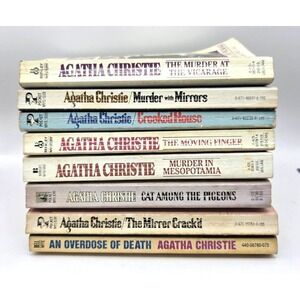 Agatha Christie Mystery Avon Books 50's-80's Paperbacks Lot of 8 Vintage